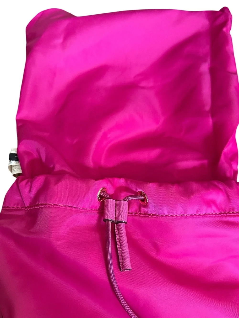 Marc Jacobs Hot Pink Nylon Drawstring Backpack Gold Hardware